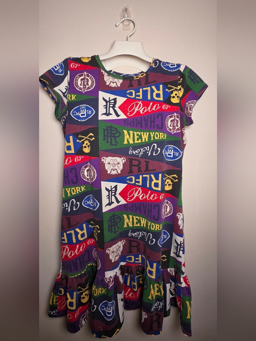 Polo by Ralph Lauren Kids' Multicolor Logo-Print Cotton Dress